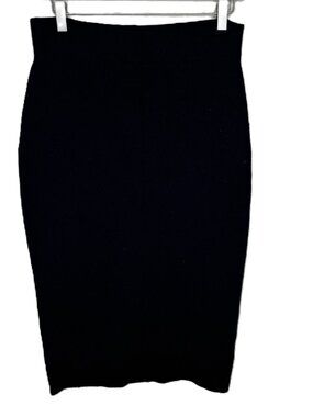 Anthropologie Maeve Black Knit Pencil Skirt, Stretchy, Sweater Material, Medium